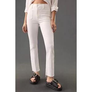 Mother The Hustler Patch Pocket Flood Jeans Cream Puffs Size 29